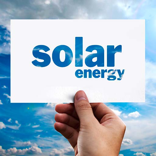 Solaranlagen - Schild - Solarenergie